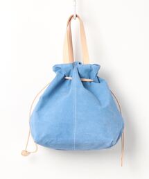 PUAL CE CIN | KINCHAKU　PIGSUEDE×LEATHER TOTE/巾着型ピッグスエードトートバッグ(ショルダーバッグ)