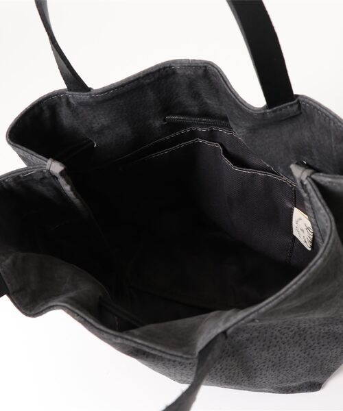 PUAL CE CIN（ピュアルセシン）の「KINCHAKU　PIGSUEDE×LEATHER TOTE/巾着型ピッグスエードトートバッグ（ショルダーバッグ・レディース・ネイビー/ブルー/グレー/ベージュ・FREE）」の10枚目の写真