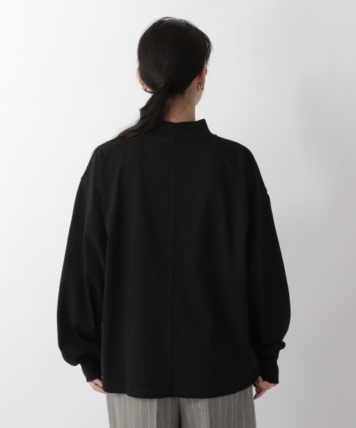 LOWRYS FARM（ローリーズファーム）の「モックネックロンＴＬＳ　216179（Tシャツ/カットソー・レディース・ホワイト/ブラック/オレンジ・FREE）」の7枚目の写真