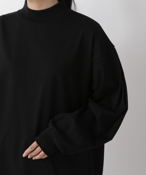 LOWRYS FARM（ローリーズファーム）の「モックネックロンＴＬＳ　216179（Tシャツ/カットソー・レディース・ホワイト/ブラック/オレンジ・FREE）」の4枚目の写真