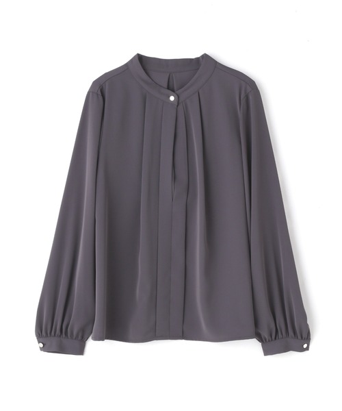 N.（N. Natural Beauty Basic）（エヌエヌナチュラルビューティーベーシック）の「≪◆スタンドカラーフロントタックブラウス≫（シャツ/ブラウス・レディース・チャコールグレー/オフホワイト/ネイビー/グリーン/ブルー・MEDIUM）」の22枚目の写真