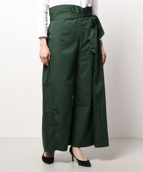 STYLEBLOCK（スタイルブロック）の「ツイルラップ風パンツ（その他パンツ・レディース・グリーン/ホワイト系その他/ベージュ/ブラック・M）」の9枚目の写真