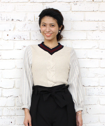 mystic | チルデンニット×フハクプルオーバー(Tシャツ/カットソー)