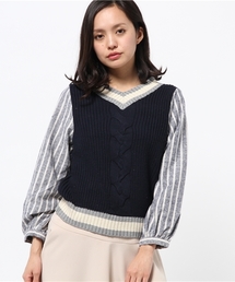 mystic | チルデンニット×フハクプルオーバー(Tシャツ/カットソー)