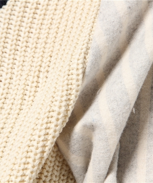 mystic（ミスティック）の「チルデンニット×フハクプルオーバー（Tシャツ/カットソー・レディース・ネイビー/グレー/ボルドー/オフホワイト・ﾌﾘ-）」の11枚目の写真