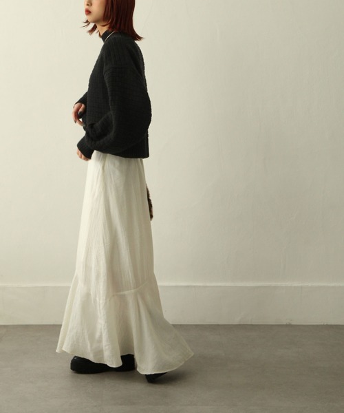 Chillfar（チルファー）の「ボトルネックジャガードニット（ニット/セーター・レディース・ブラック/ベージュ/ブルー/アイボリー・FREE）」の5枚目の写真