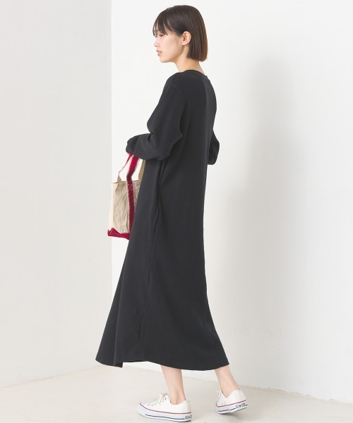 OMNES（オムネス）の「ハニカムストレッチワッフル切り替えヘンリーワンピース（ワンピース・レディース・ブルーグレー/ラベンダー/アイボリー/ブラック/ライトグレー・SMALL/MEDIUM）」の15枚目の写真