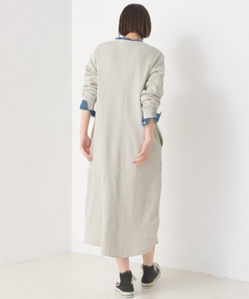 OMNES（オムネス）の「ハニカムストレッチワッフル切り替えヘンリーワンピース（ワンピース・レディース・ブルーグレー/ラベンダー/アイボリー/ブラック/ライトグレー・SMALL/MEDIUM）」の22枚目の写真