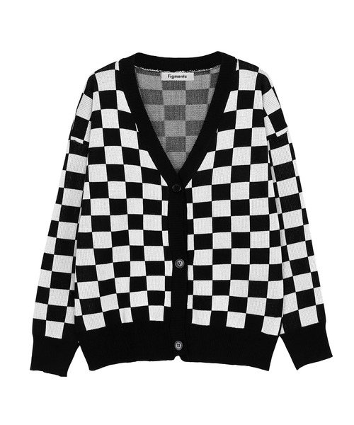 Figments(フィグメンツ)の「チェッカーカーディガン(カーディガン/ボレロ・レディース・ブラック・FREE)」の10枚目の写真