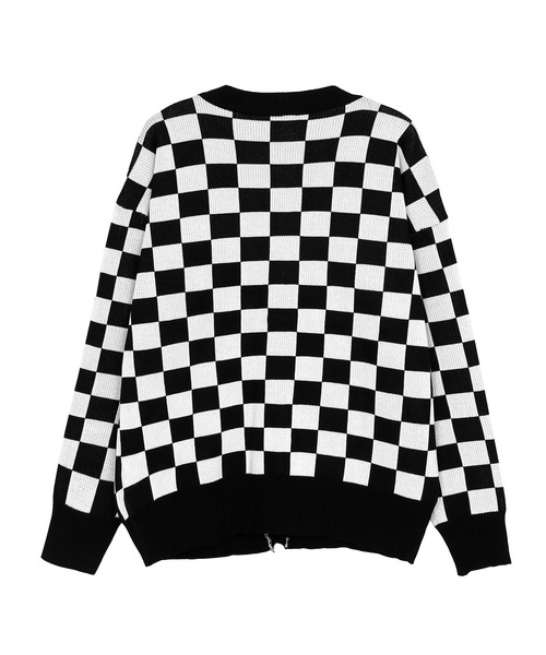 Figments(フィグメンツ)の「チェッカーカーディガン(カーディガン/ボレロ・レディース・ブラック・FREE)」の7枚目の写真
