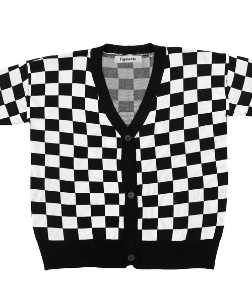 Figments(フィグメンツ)の「チェッカーカーディガン(カーディガン/ボレロ・レディース・ブラック・FREE)」の5枚目の写真