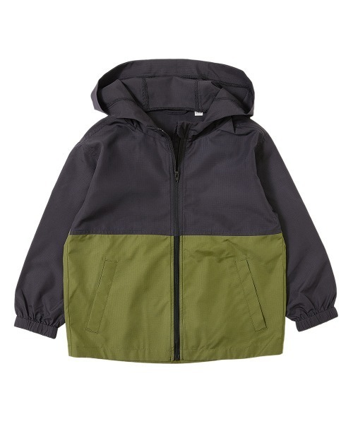 devirock(デビロック)の「撥水 バイカラー ウインドブレーカー(ナイロンジャケット・キッズ・ブラック/ブルーグレー/ブラウン系その他/ダークベージュ・110cm/100cm/120cm/130cm/140cm/150cm/160cm)」の12枚目の写真