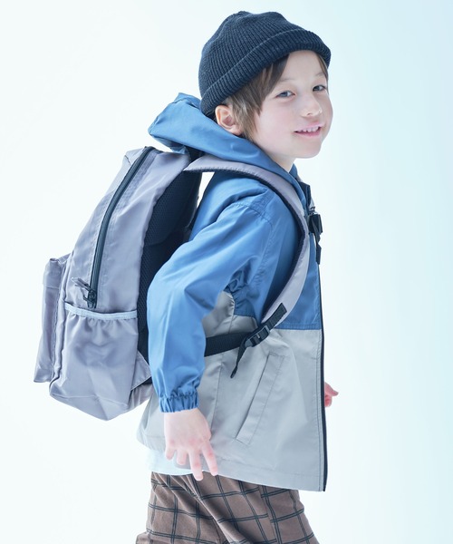 devirock(デビロック)の「撥水 バイカラー ウインドブレーカー(ナイロンジャケット・キッズ・ブラック/ブルーグレー/ブラウン系その他/ダークベージュ・110cm/100cm/120cm/130cm/140cm/150cm/160cm)」の20枚目の写真