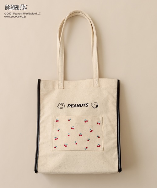 PEANUTS（ピーナッツ）の「PEANUTSトートBag（トートバッグ・レディース・アイボリー/ライトブラウン/ブラック・FREE）」の2枚目の写真