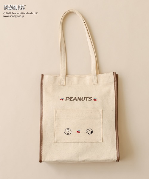 PEANUTS（ピーナッツ）の「PEANUTSトートBag（トートバッグ・レディース・アイボリー/ライトブラウン/ブラック・FREE）」の3枚目の写真