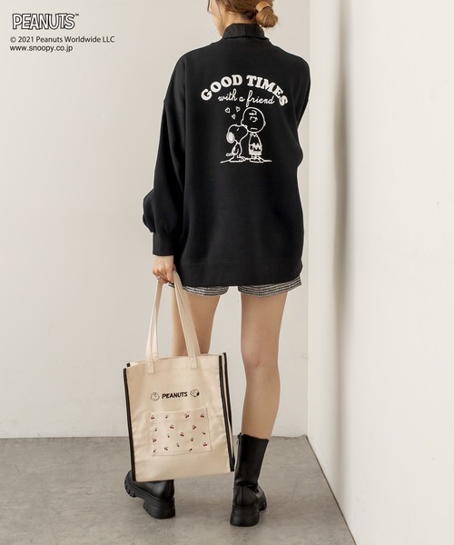 PEANUTS（ピーナッツ）の「PEANUTSトートBag（トートバッグ・レディース・アイボリー/ライトブラウン/ブラック・FREE）」の7枚目の写真