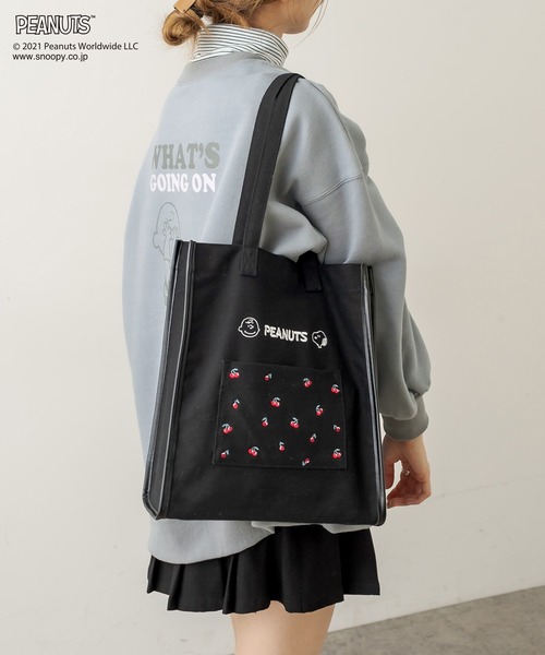 PEANUTS（ピーナッツ）の「PEANUTSトートBag（トートバッグ・レディース・アイボリー/ライトブラウン/ブラック・FREE）」の8枚目の写真