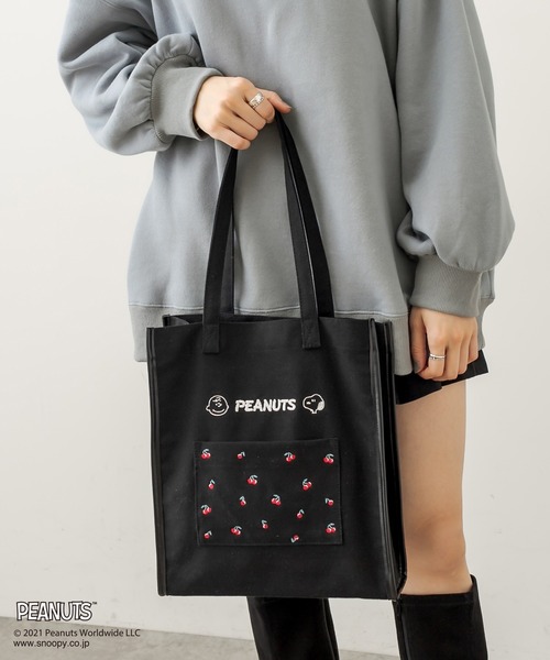 PEANUTS（ピーナッツ）の「PEANUTSトートBag（トートバッグ・レディース・アイボリー/ライトブラウン/ブラック・FREE）」の9枚目の写真