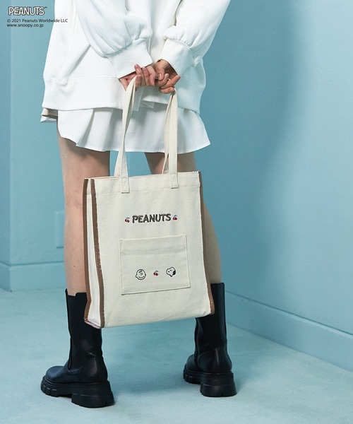 PEANUTS（ピーナッツ）の「PEANUTSトートBag（トートバッグ・レディース・アイボリー/ライトブラウン/ブラック・FREE）」の14枚目の写真