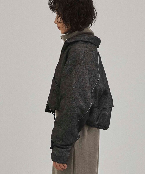 CITY TOKYO（シティトウキョウ）の「ショートボンバージャケット/ダウンジャケット（ダウンジャケット/コート・レディース・グレー/その他2・FREE）」の13枚目の写真