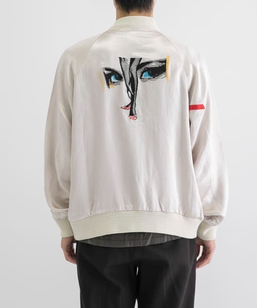 PHINGERIN(フィンガリン)の「PHINGERIN HEEL LIP SOUVENIR JACKET(スタジャン・メンズ・ベージュ・MEDIUM)」の8枚目の写真