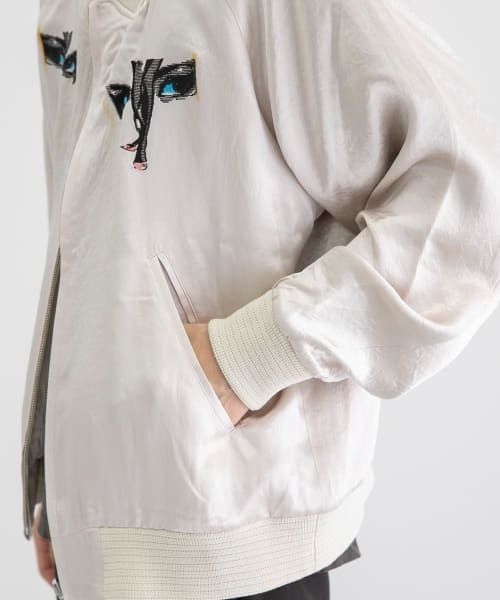 PHINGERIN(フィンガリン)の「PHINGERIN HEEL LIP SOUVENIR JACKET(スタジャン・メンズ・ベージュ・MEDIUM)」の13枚目の写真