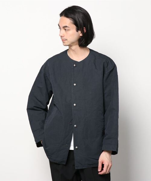 Jackman(ジャックマン)の「C/L Collarless Jacket(ノーカラージャケット・メンズ・レンガ/ダークグレー/ブラック・LARGE/MEDIUM/SMALL)」の3枚目の写真
