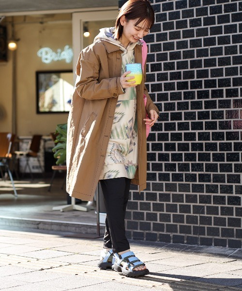 チチカカ（チチカカ）の「シングルコート（ステンカラーコート・レディース・ブラウン/カーキ・FREE）」の3枚目の写真