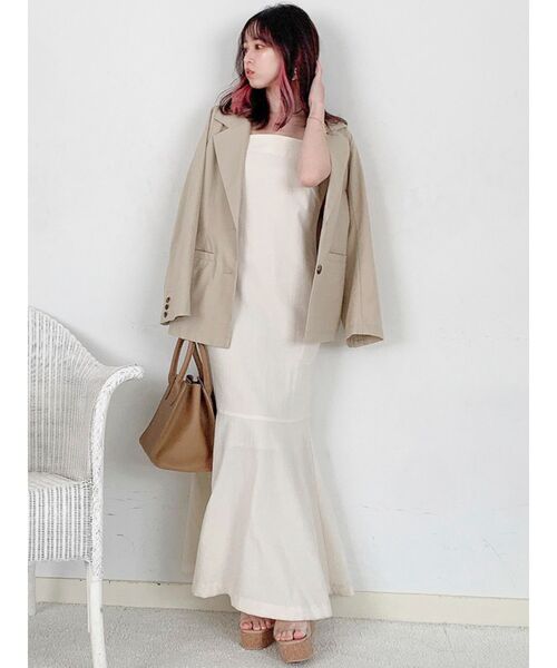 dazzlin（ダズリン）の「シングルオーバーテーラードジャケット（テーラードジャケット・レディース・その他1/ベージュ・FREE）」の3枚目の写真