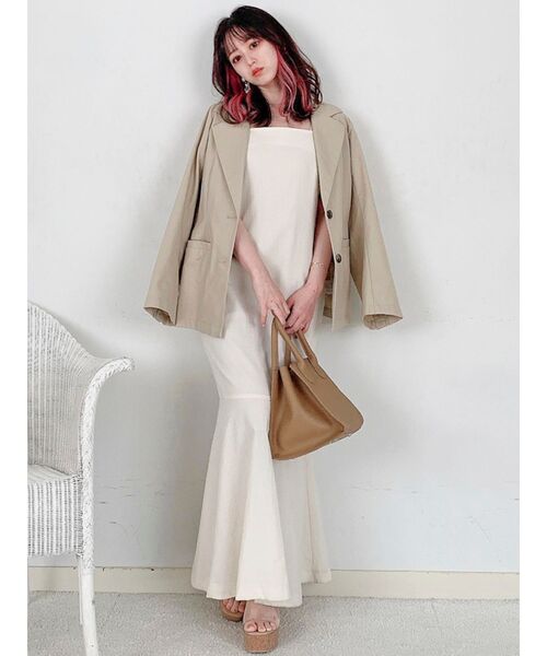 dazzlin（ダズリン）の「シングルオーバーテーラードジャケット（テーラードジャケット・レディース・その他1/ベージュ・FREE）」の4枚目の写真