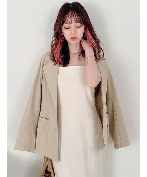 dazzlin（ダズリン）の「シングルオーバーテーラードジャケット（テーラードジャケット・レディース・その他1/ベージュ・FREE）」の5枚目の写真