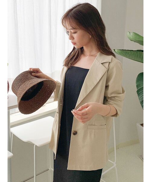 dazzlin（ダズリン）の「シングルオーバーテーラードジャケット（テーラードジャケット・レディース・その他1/ベージュ・FREE）」の9枚目の写真