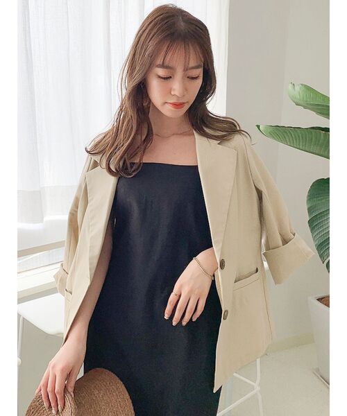 dazzlin（ダズリン）の「シングルオーバーテーラードジャケット（テーラードジャケット・レディース・その他1/ベージュ・FREE）」の10枚目の写真