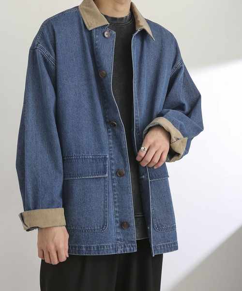 SENSE OF PLACE by URBAN RESEARCH(センスオブプレイスバイアーバンリサーチ)の「デニムカバーオール(カバーオール・メンズ・ブラック/インディゴブルー/アイボリー・MEDIUM/LARGE)」の9枚目の写真