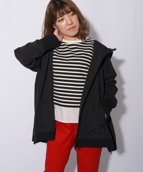 AVIE（アビィ）の「AVIE×LC/LLL　テントラインパーカ（その他アウター・レディース・ブラック/ベージュ・FREE）」の2枚目の写真