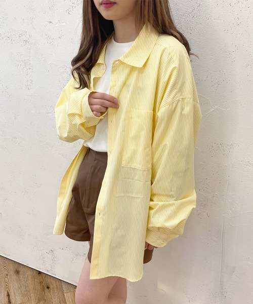 PairPair（ペアペア）の「レギュラーアソートシャツ(ユニセックス)（シャツ/ブラウス・レディース・オフホワイト/イエロー/オレンジ/ブルー/グリーン/チェック・FREE）」の5枚目の写真