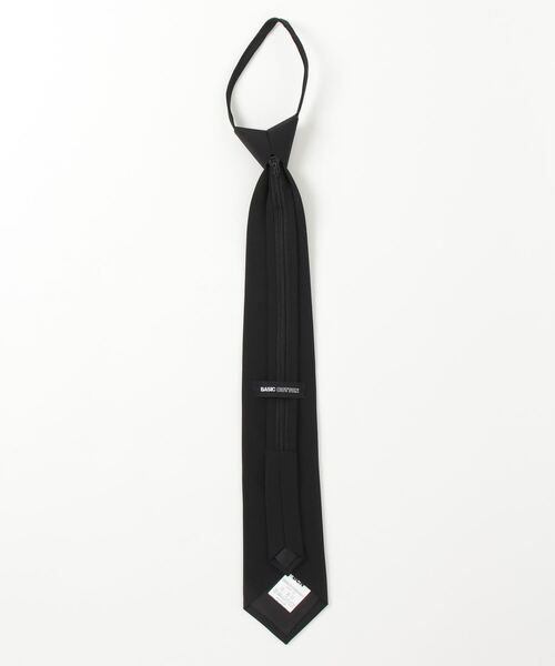 BASIC COTTON（ベーシックコットン）の「【BASIC COTTON/ベーシックコットン】METAL NECK TIE /ネクタイ ロゴネクタイ（ネクタイ・メンズ・ブラック・ONE SIZE）」の3枚目の写真