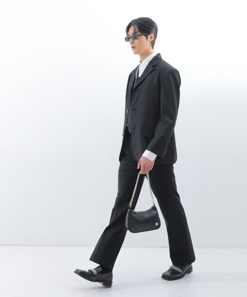 BASIC COTTON（ベーシックコットン）の「【BASIC COTTON/ベーシックコットン】METAL NECK TIE /ネクタイ ロゴネクタイ（ネクタイ・メンズ・ブラック・ONE SIZE）」の5枚目の写真