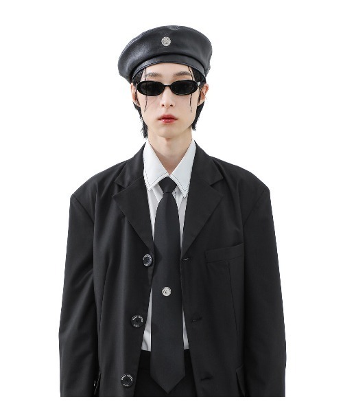 BASIC COTTON（ベーシックコットン）の「【BASIC COTTON/ベーシックコットン】METAL NECK TIE /ネクタイ ロゴネクタイ（ネクタイ・メンズ・ブラック・ONE SIZE）」の11枚目の写真