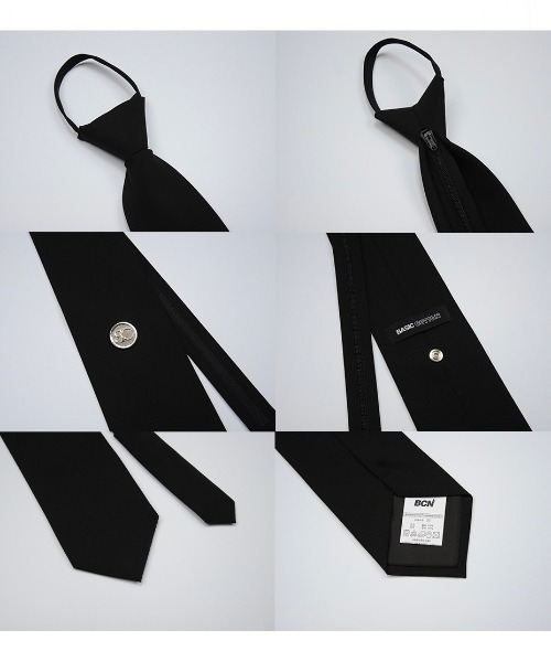 BASIC COTTON（ベーシックコットン）の「【BASIC COTTON/ベーシックコットン】METAL NECK TIE /ネクタイ ロゴネクタイ（ネクタイ・メンズ・ブラック・ONE SIZE）」の12枚目の写真