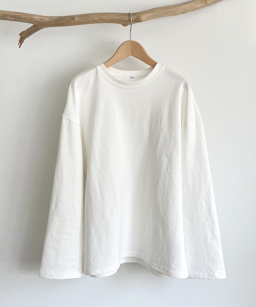 CANAL JEAN（キャナルジーン）の「El mar　カラーミニ裏毛ロングTシャツ（Tシャツ/カットソー・レディース・サックスブルー/ピンク/イエロー/オレンジ/アイボリー・ONE SIZE）」の21枚目の写真