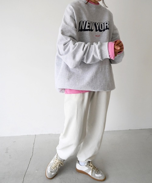 CANAL JEAN（キャナルジーン）の「El mar　カラーミニ裏毛ロングTシャツ（Tシャツ/カットソー・レディース・サックスブルー/ピンク/イエロー/オレンジ/アイボリー・ONE SIZE）」の16枚目の写真