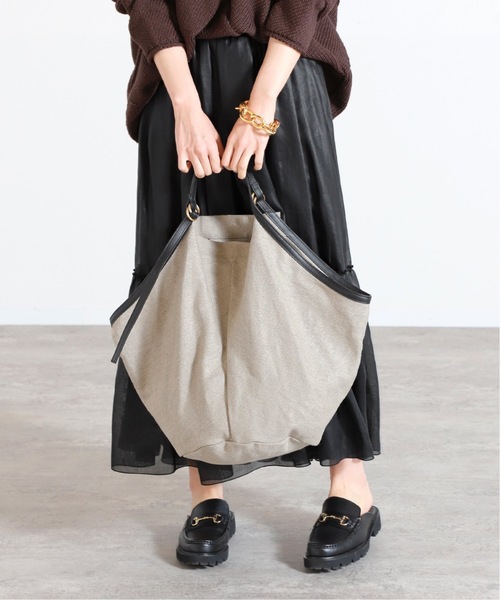 VERMEIL par iena(ヴェルメイユパーイエナ)の「【ORSETTO/オルセット】VENTO リネンバッグ◆(トートバッグ・レディース・ブラック系その他・FREE)」の1枚目の写真