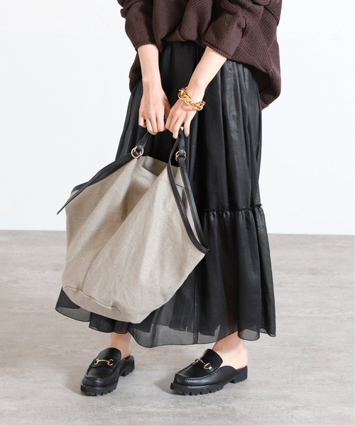 VERMEIL par iena(ヴェルメイユパーイエナ)の「【ORSETTO/オルセット】VENTO リネンバッグ◆(トートバッグ・レディース・ブラック系その他・FREE)」の2枚目の写真