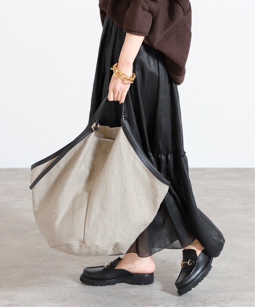 VERMEIL par iena(ヴェルメイユパーイエナ)の「【ORSETTO/オルセット】VENTO リネンバッグ◆(トートバッグ・レディース・ブラック系その他・FREE)」の3枚目の写真