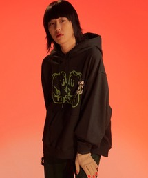 A'GEM/9 × .kom『NICE GHOST CLUB/ナイスゴーストクラブ』GUMMY BEAR&LOGO HOODIE/グミベアデザイン プルオーバーパーカー