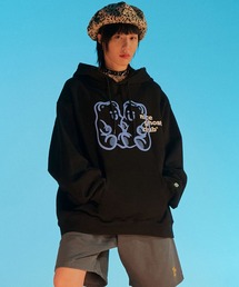 A'GEM/9 × .kom『NICE GHOST CLUB/ナイスゴーストクラブ』GUMMY BEAR&LOGO HOODIE/グミベアデザイン プルオーバーパーカー