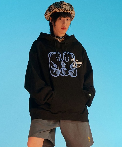 今日の特価 A Gem 9 Kom Nice Ghost Club ナイスゴーストクラブ Gummy Bear Logo Hoodie グミベアデザイン プルオーバーパーカー パーカー Nice Ghost Club ナイスゴーストクラブ のファッション 海外並行輸入正規品 Arenatheatre Net