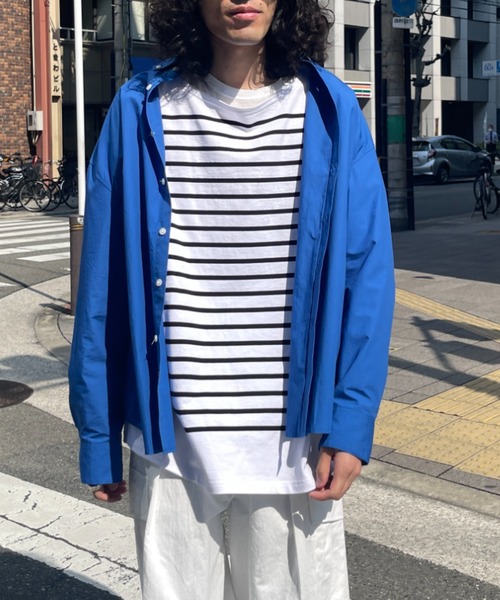 MONT KEMMEL（モンケメル）の「WEB限定/バスクシャツボーダー ロングスリーブT（Tシャツ/カットソー・メンズ・ブラック/ブルー・40/42）」の22枚目の写真