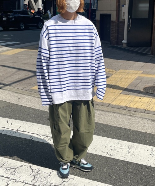 MONT KEMMEL（モンケメル）の「WEB限定/バスクシャツボーダー ロングスリーブT（Tシャツ/カットソー・メンズ・ブラック/ブルー・40/42）」の4枚目の写真